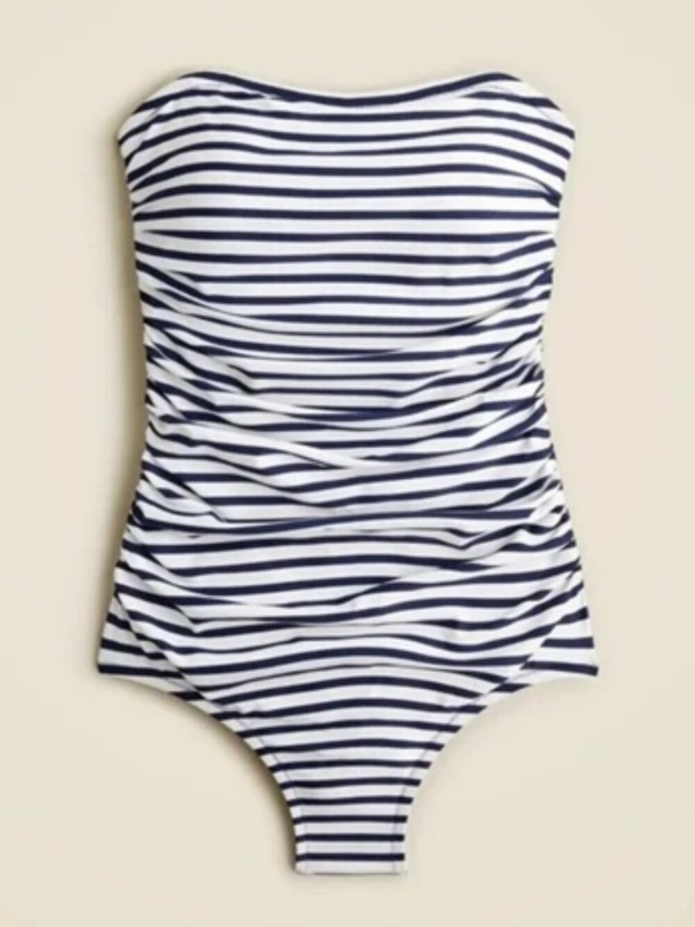 ⭐ J. Crew Bandeau One-piece striped swimsuit size 20